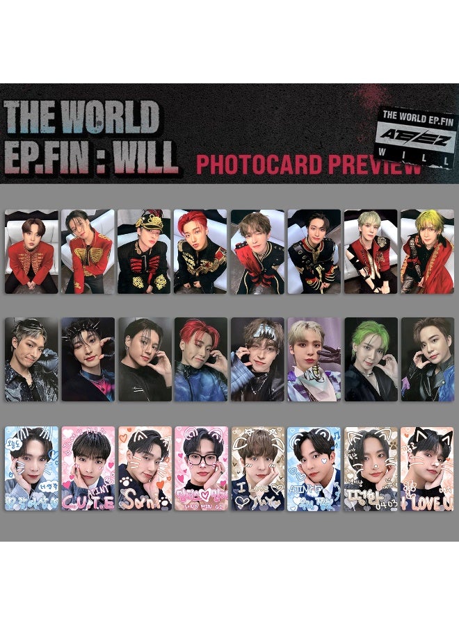 NIBEMINENT 8 Pcs Kpop ATEEZ THE WORLD FIN WILL Lomo Cards Card For Fans Collection Gifts - Image 2