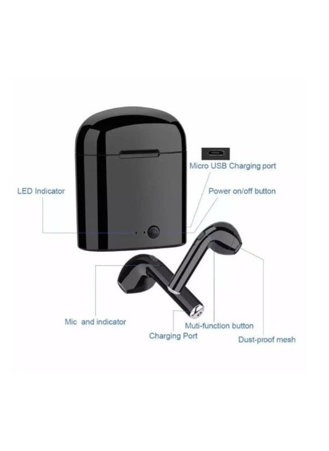 Generic - TWS 005 Headphone Twins Earphone Bluetooth Headset Black Mix Colour True Wireless - Image 1