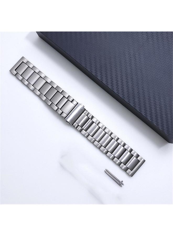 erorex Replacement Band For Xiaomi Haylou RS3 / Suunto 9 Peak 22mm Universal Titanium Alloy Three Plants Flat Buckle Watch Band - Image 2