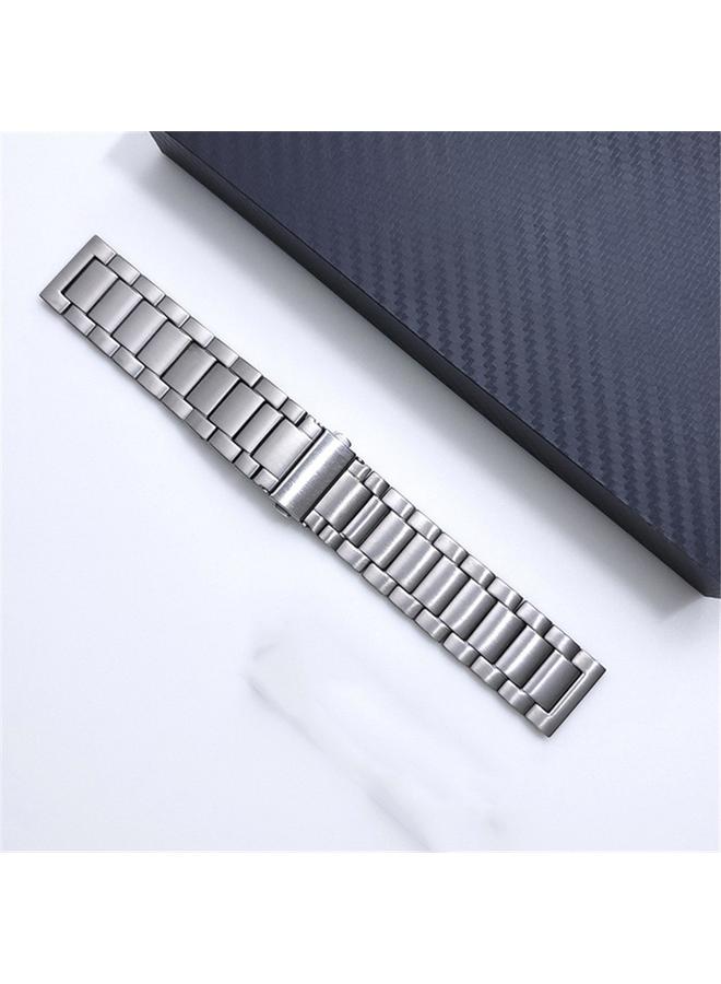 erorex Replacement Band For Xiaomi Haylou RS3 / Suunto 9 Peak 22mm Universal Titanium Alloy Three Plants Flat Buckle Watch Band - Image 1