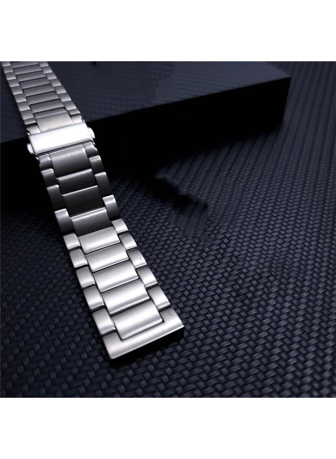 erorex Replacement Band For Xiaomi Haylou RS3 / Suunto 9 Peak 22mm Universal Titanium Alloy Three Plants Flat Buckle Watch Band - Image 3