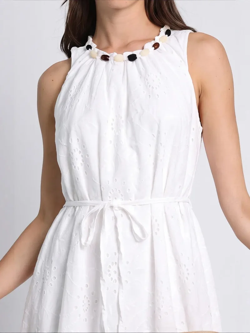 Happiness İstanbul White ISTANBUL Modal-Blend Maxi Dress for Women | Best Price UAE