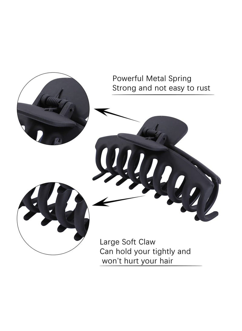 Captaintech 10 Colors Hair Big Claw Clips Matte Nonslip Large Hair Clamps Fit Thin Hair and Thick Hair Trendy Jaw Hair Clips Strong Hold Hair Clips Suitable for Women Fashion Hair Styling Accessories - Image 3