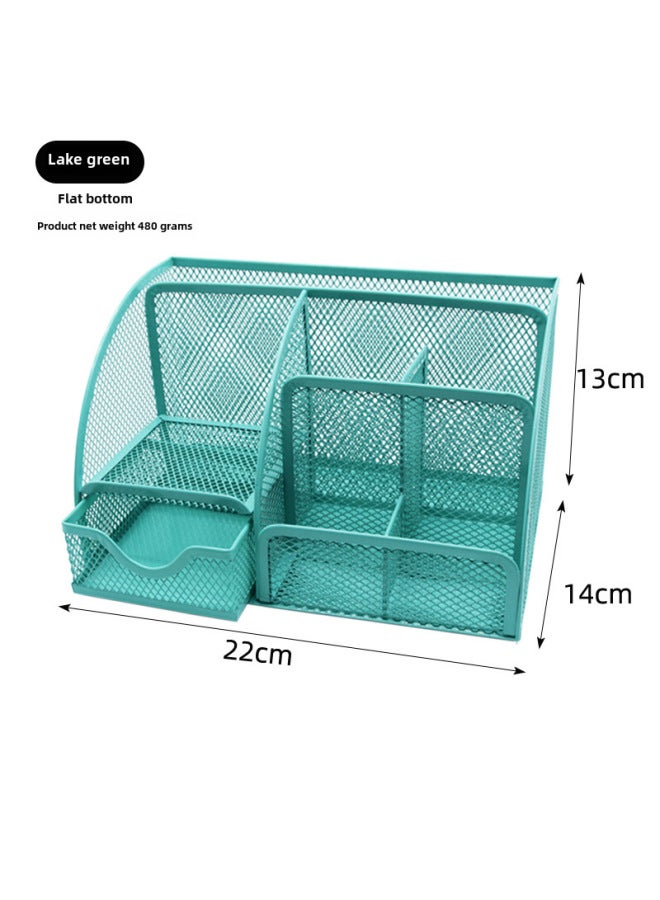 pincai Multi-grid Metal Creative Pen Holder Pen Barrel Multi-functional Office Stationery Storage Drawer Desktop Storage Box - Image 1