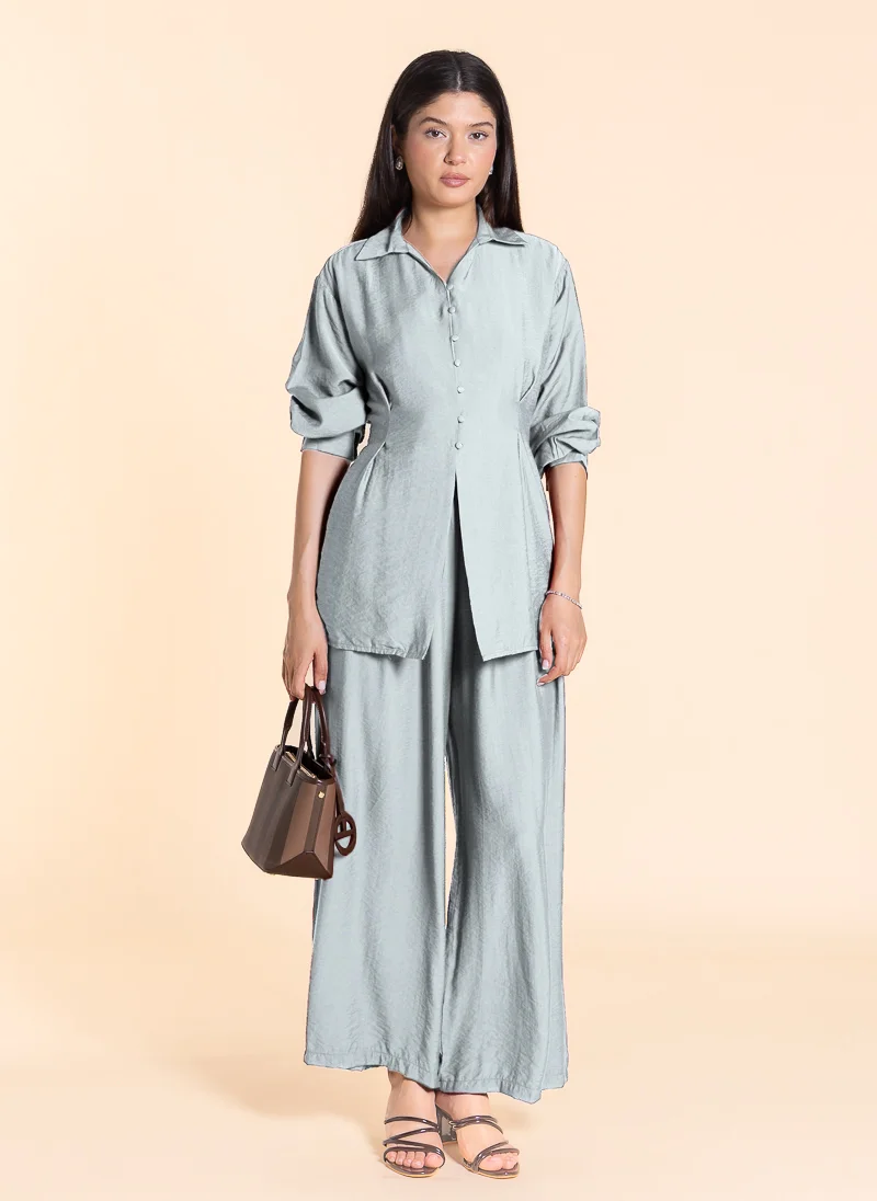 SHAPES DETAILED BACK KNOT TOP SET