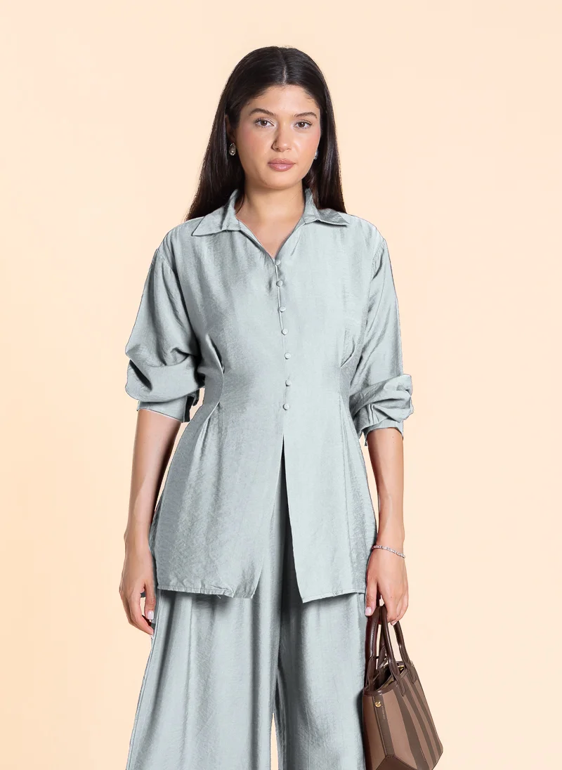 SHAPES DETAILED BACK KNOT TOP SET