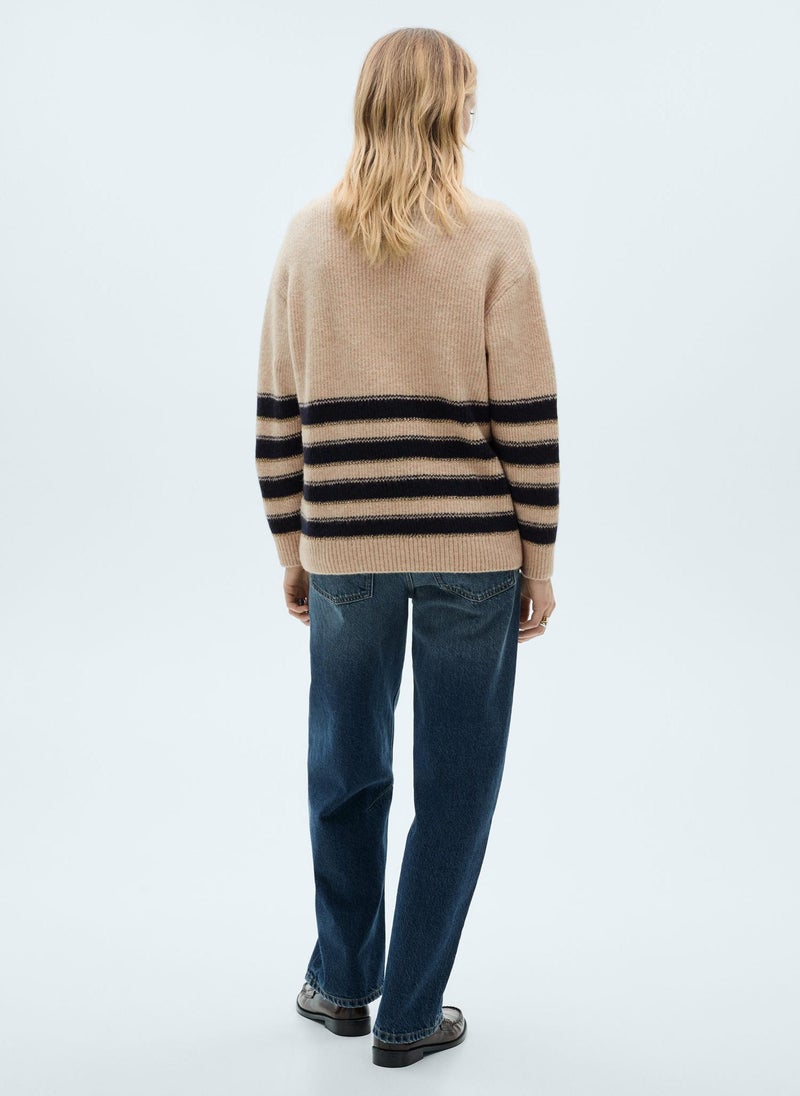 MANGO Perkins-Neck Striped Sweater  - Image 2