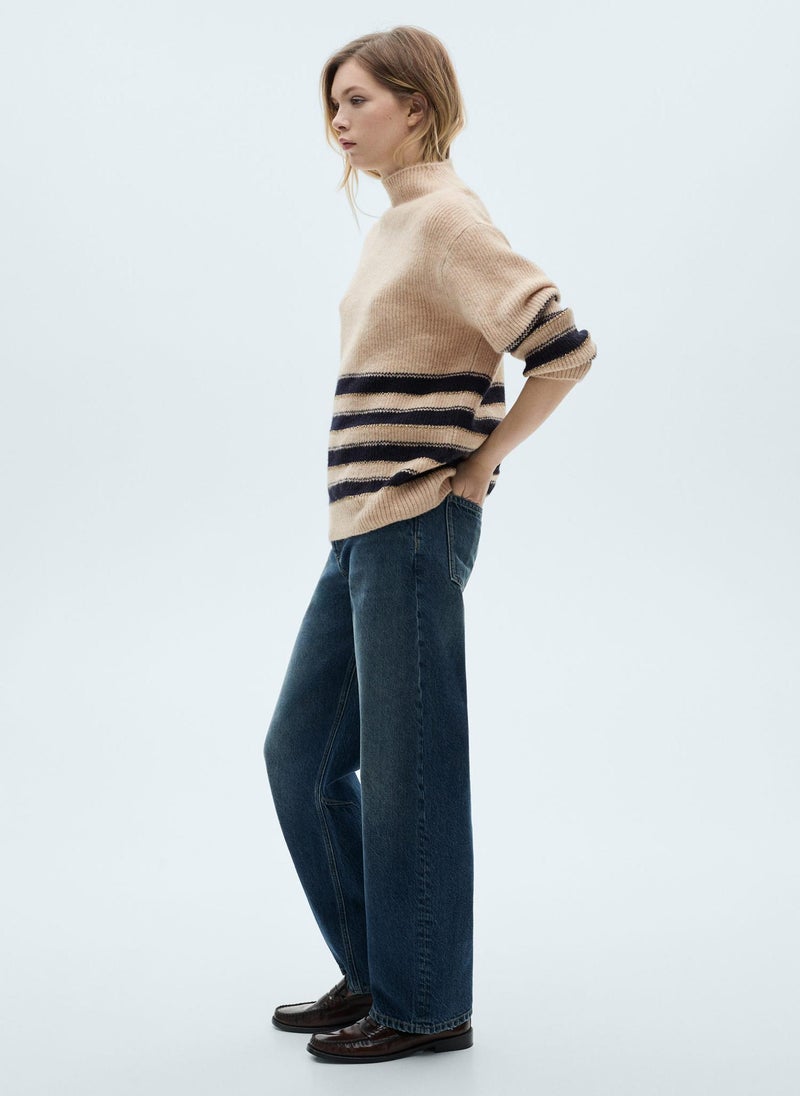MANGO Perkins-Neck Striped Sweater  - Image 4