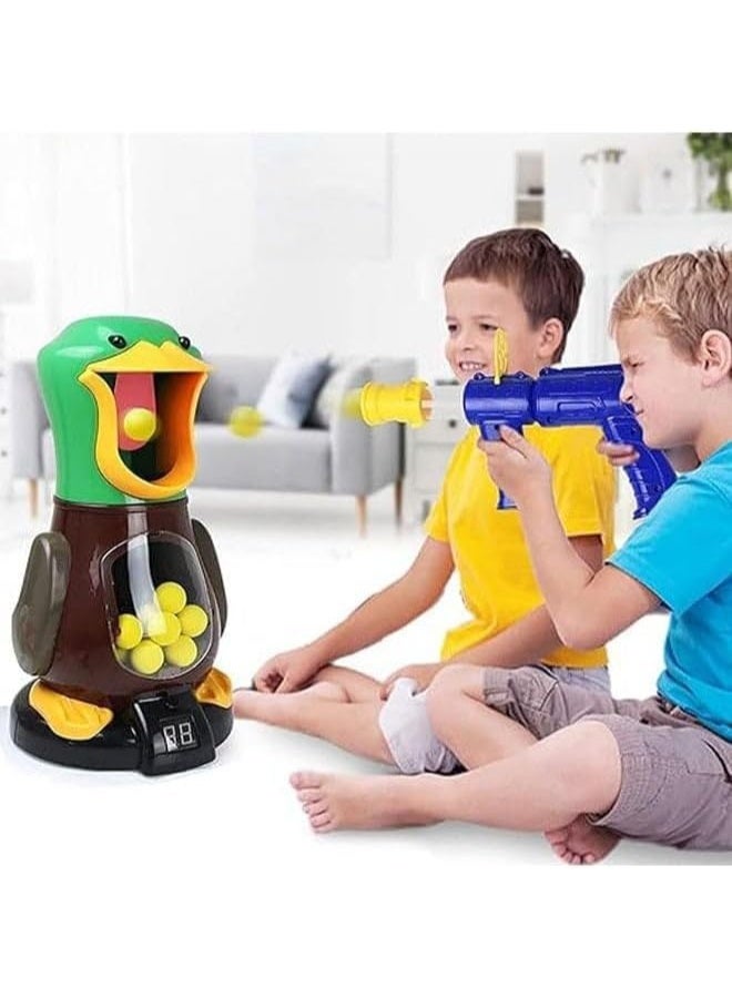 Duck Hunt Shooting Toy Game with LED Score Display Includes 2 Blaster Guns 2 Gunsights 12 Soft Foam Balls Battery Operated Multiplayer Target Game  - Image 2