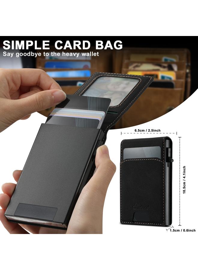 Suteni Case For iPhone 15 Pro Max H19 Litchi Grain 2-in-1 MagSafe Removable Card Box Back Phone Case - Image 5