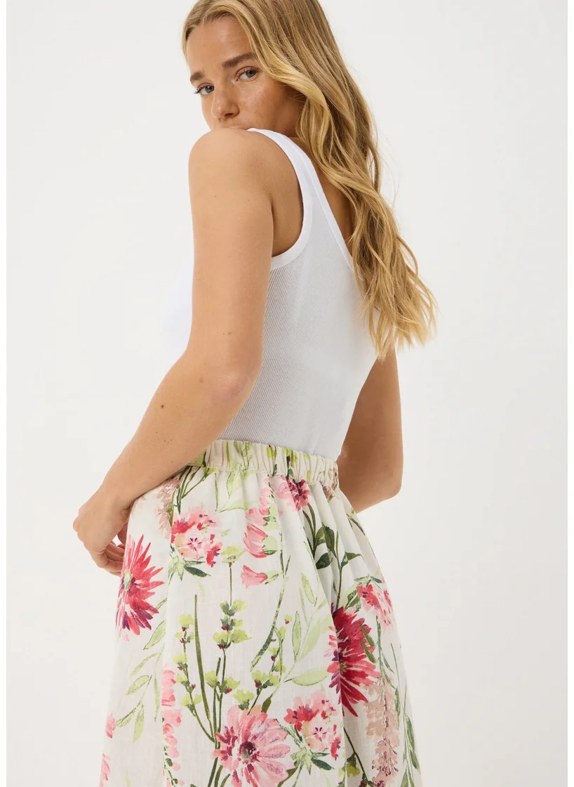 Matalan Pink Floral Flared Hem Midaxi Skirt