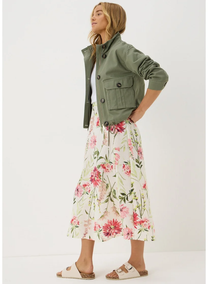 Matalan Pink Floral Flared Hem Midaxi Skirt