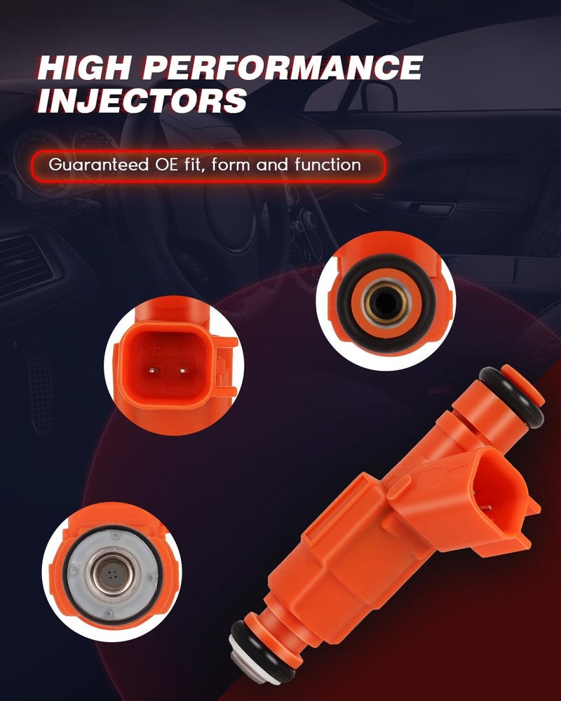 ANGLEWIDE 8Pcs Fuel Injectors Set 0280155917 for Ford F-150, F-250, F-350, Lincoln Navigator - Image 4