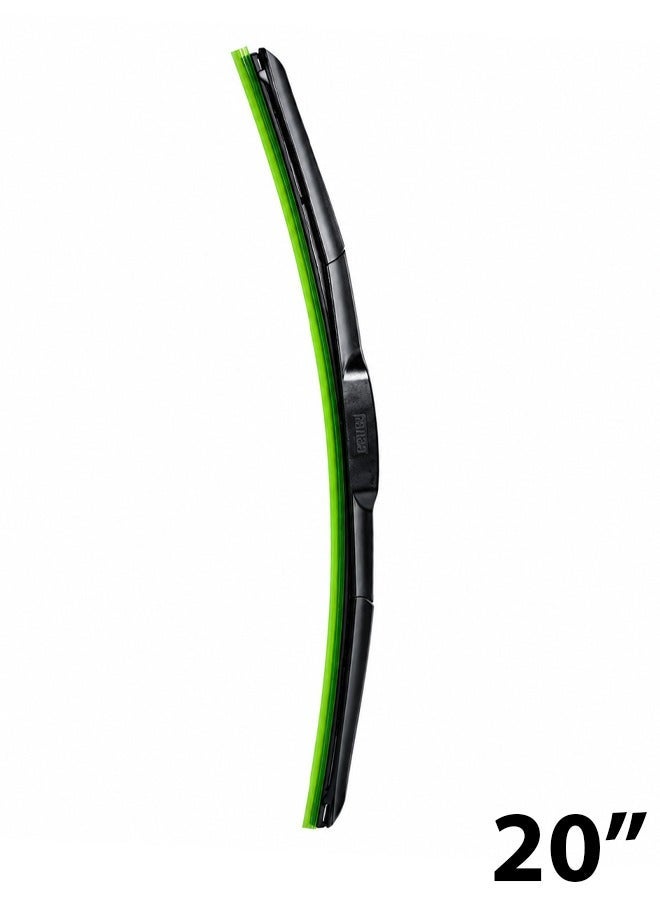 Hansa Parts 20 Inch 510mm Hybrid Windshield Wiper Blade, Universal Car Wiper Blade, Silicone Coated Rubber Windshield Cleaner, All Weather Wiper for Rain Snow Dust Fog, Quiet Streak Free Performance, Easy Install Replacement Blade ERPC-WP10228. - Image 1