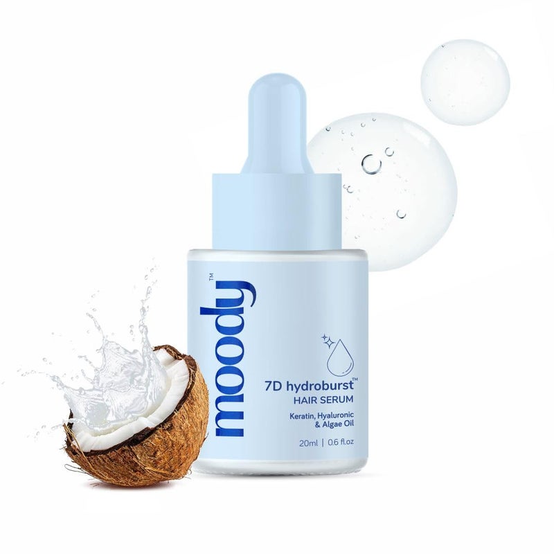 Moody Hyaluronic  Keratin Hair Serum Infused With Vitamin E  Algae Oil  AntiFrizz Hair Serum  Keratin Serum Hair Growth  Hair Vitalizer  AllinOne Serum Protect Against Pollution  Humidity - Image 1