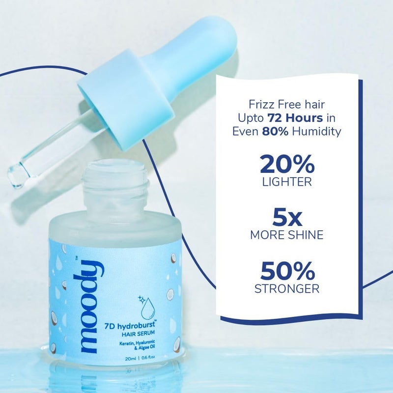 Moody Hyaluronic  Keratin Hair Serum Infused With Vitamin E  Algae Oil  AntiFrizz Hair Serum  Keratin Serum Hair Growth  Hair Vitalizer  AllinOne Serum Protect Against Pollution  Humidity - Image 3