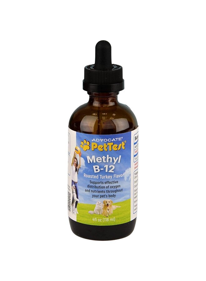 PetTest Methyl B12 Vitamin Liquid Drops 4fl oz (5000 MCG) Supplement with Methylcobalamin for Diabetic Pets, Maximum Absorption to Increase Energy for Dogs and Cats - Image 1