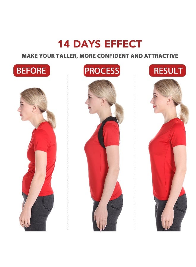Schiara Schiara [2019 Upgraded] Posture Corrector for Men and Women - Comfortable Upper Back Brace for Clavicle Support, Adjustable Back Straightener and Providing Pain Relief from Neck, Back & Shoulder  - Image 2