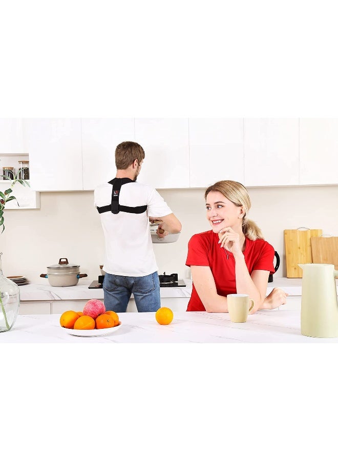 Schiara Schiara [2019 Upgraded] Posture Corrector for Men and Women - Comfortable Upper Back Brace for Clavicle Support, Adjustable Back Straightener and Providing Pain Relief from Neck, Back & Shoulder  - Image 5
