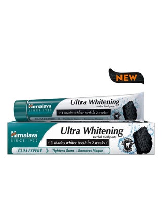Ultra Whitening Herbal Toothpaste With Activated Coconut Charcoal White