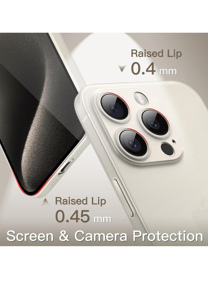 ELTRAZONE Ultra Slim Case for iPhone 15 Pro 6.1-Inch – 0.35mm Thin, Camera Lens Cover Full Protection, Lightweight Matte Finish PP Hard Minimalist Case, Supports Wireless Charging (Natural Titanium) - Image 4