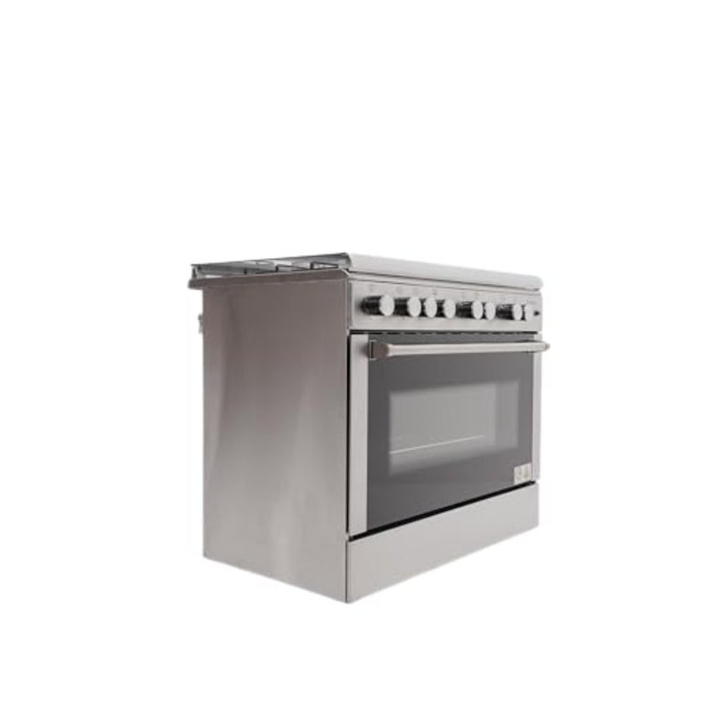 Cooker 90 x 60 cm 5 Gas Stainless Steel with Gas Oven - Image 3
