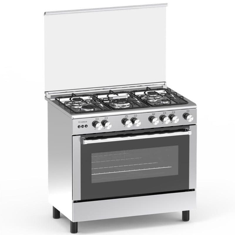 Cooker 90 x 60 cm 5 Gas Stainless Steel with Gas Oven - Image 1
