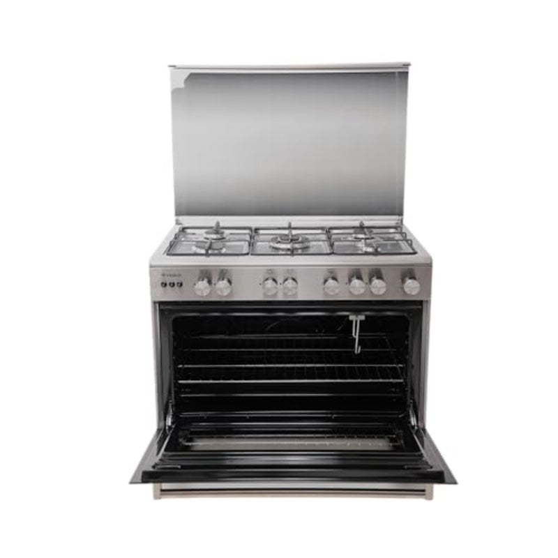 Cooker 90 x 60 cm 5 Gas Stainless Steel with Gas Oven - Image 5