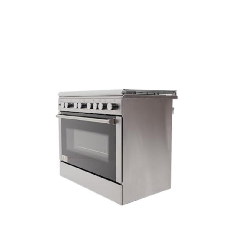 Cooker 90 x 60 cm 5 Gas Stainless Steel with Gas Oven - Image 4