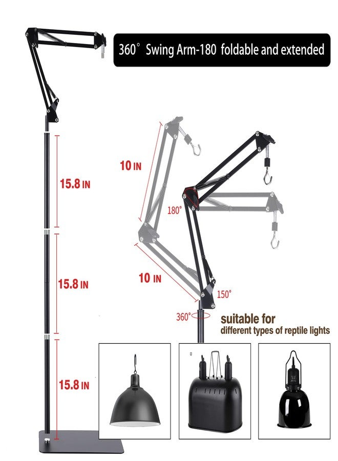 Femeoum Metal Reptile Lamp Stand (Includes Phone Holder) - Image 5
