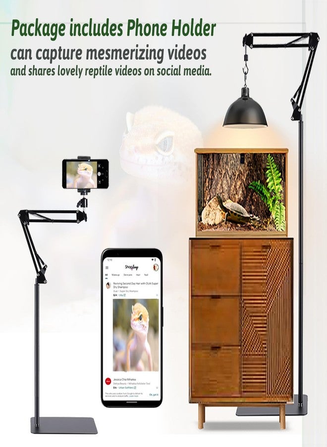 Femeoum Metal Reptile Lamp Stand (Includes Phone Holder) - Image 3