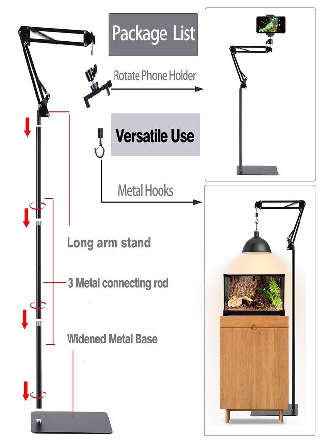 Femeoum Metal Reptile Lamp Stand (Includes Phone Holder) - Image 4