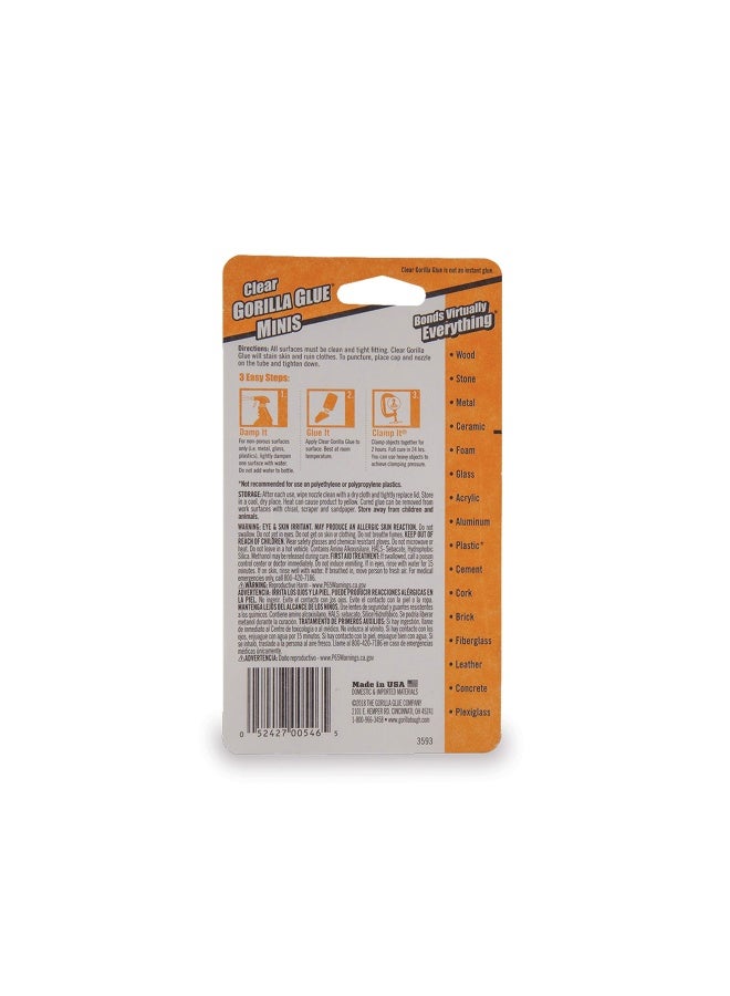 Gorilla 4541701 Tubes Clear Glue 4 Count 4541702 Clear Tubes - Image 2
