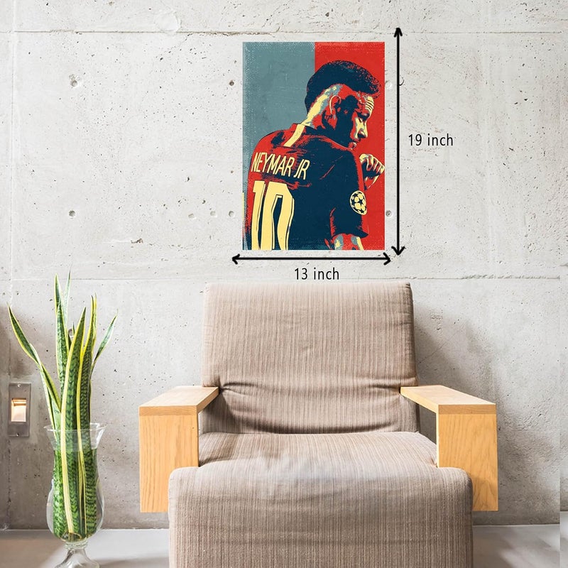 GRAY WALL Good Hope Neymar Jr Poster Multicolor 300gsm Paper for Room Office Home Hostel room Bedroom 13 Inch X 19 Inch Rolled - Image 2