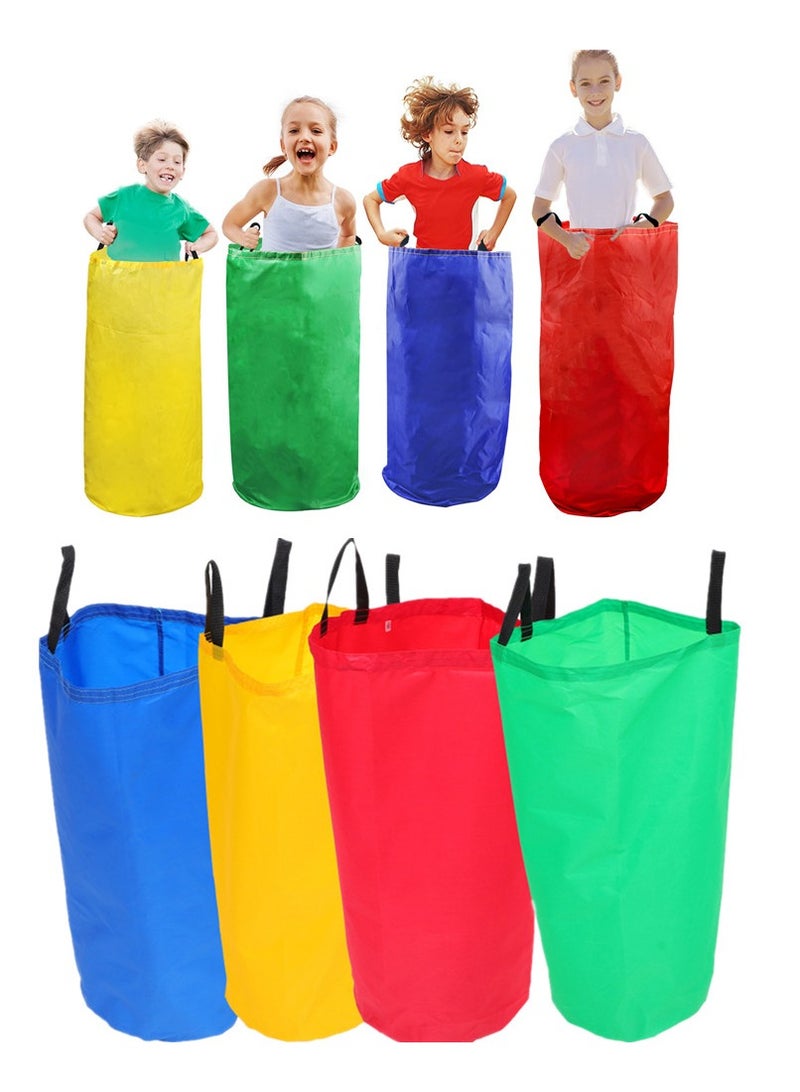 LEVGLAKE 4Pack Potato Sack Race Bags Colorful Durable Sack Race Bags Outdoor Lawn Games for Kids 3-7 No Odors or Messy Fibers Birthday Party and Outdoor Family Games Set - Image 1