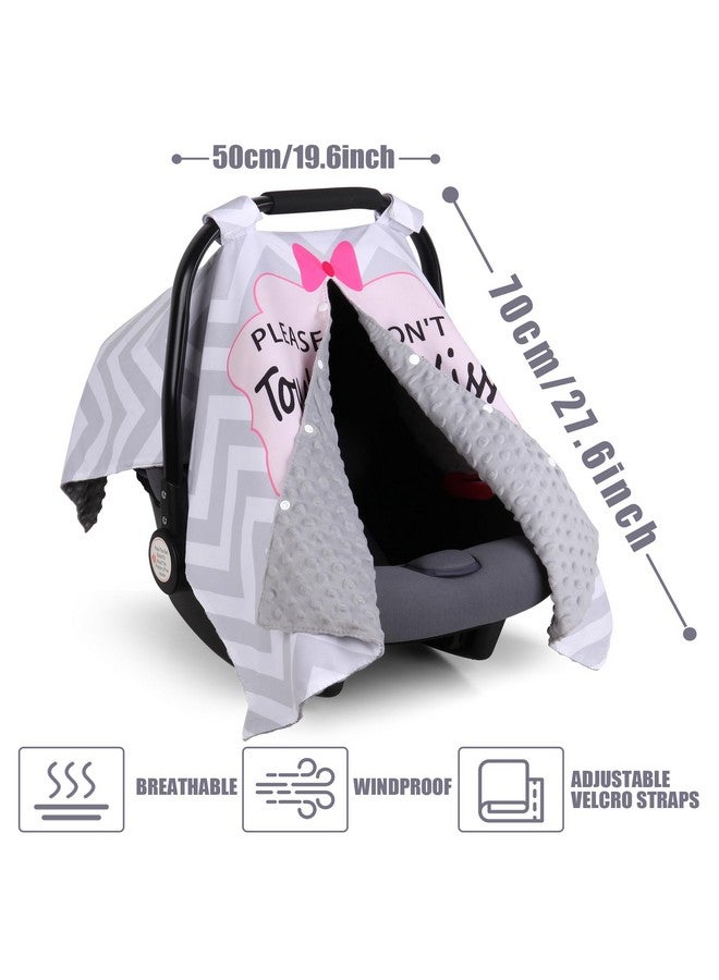 Metplus غطاء مقعد السيارة للأطفال Metplus 2 في 1، مظلة مقعد السيارة للأطفال، غطاء للرضاعة للأمهات، أغطية حاملة للأطفال من مينيكي، هدية استحمام للمولود الجديد ولد أو بنت، فتحة بيكابو وعلامة عدم اللمس، خطوط رمادية - Image 3