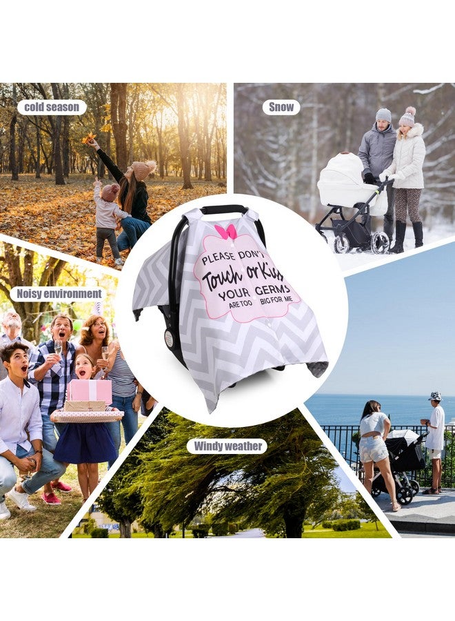 Metplus غطاء مقعد السيارة للأطفال Metplus 2 في 1، مظلة مقعد السيارة للأطفال، غطاء للرضاعة للأمهات، أغطية حاملة للأطفال من مينيكي، هدية استحمام للمولود الجديد ولد أو بنت، فتحة بيكابو وعلامة عدم اللمس، خطوط رمادية - Image 5