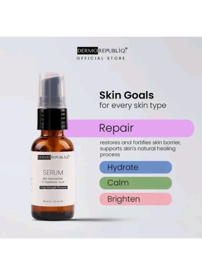 DERMA REPUBLIQ سيروم ديرمو ريبوبليك 10% نياسيناميد + HA - تركيبة ترطيب عالية القوة لبشرة صحية - 30 مل / 1 أونصة سائلة - Image 3