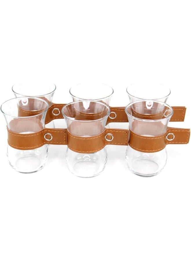 Lamsit Ibdaa - Coffee Thermo Flask – Tea Vacuum Pot - Heat Insulated Thermos – Arabic Carafe – Jug Dalla – Drink Cups – Square Acrylic Set (Brown, Tea Set) - Image 1