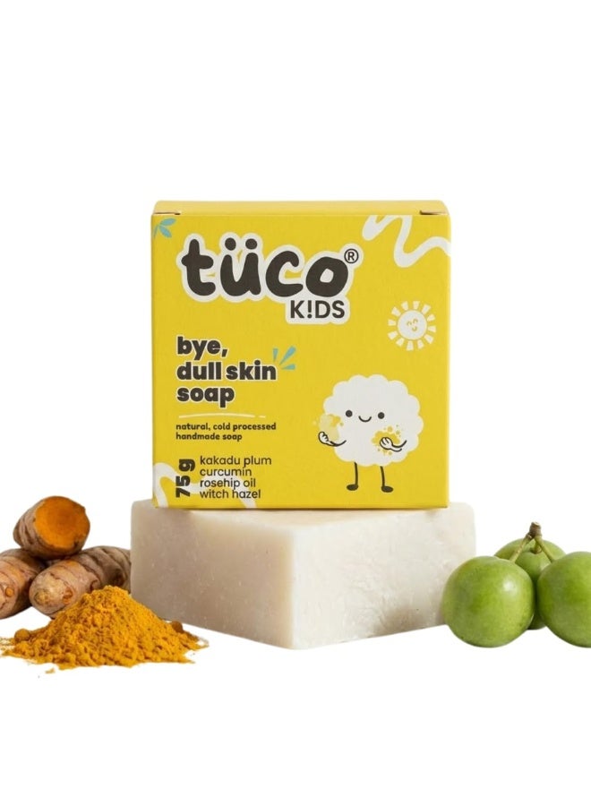 Tuco® Dull Skin Soaps Turmeric, Shea Butter & Coconut Oil Magic Soaps For Bath (75 Gms ) | Paraben Free | Haldi Bath Soap for tan removal | Handmade Soaps For Glowing | Skin Brightening Soap For Kids - Image 1