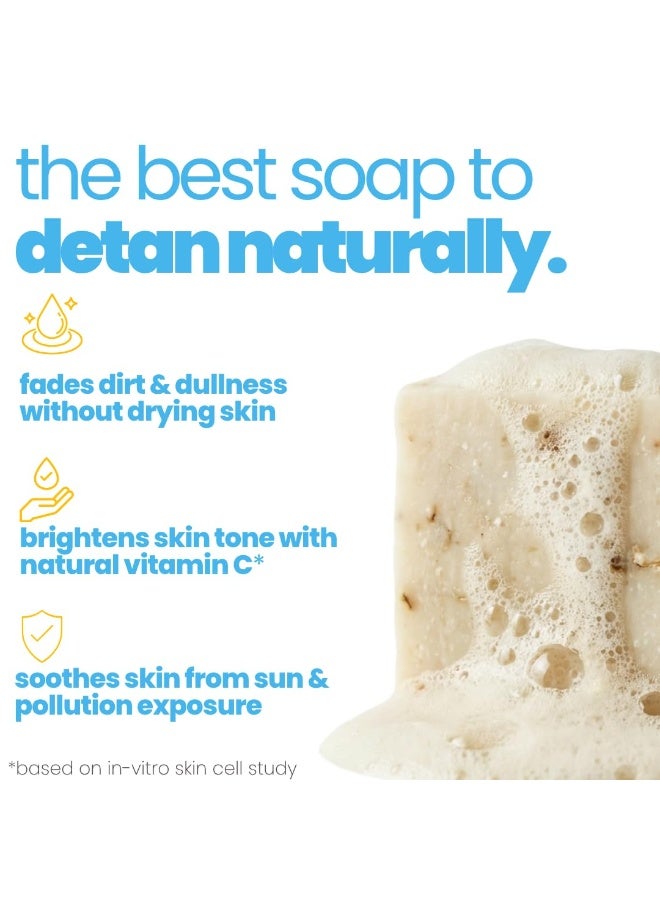 Tuco® Dull Skin Soaps Turmeric, Shea Butter & Coconut Oil Magic Soaps For Bath (75 Gms ) | Paraben Free | Haldi Bath Soap for tan removal | Handmade Soaps For Glowing | Skin Brightening Soap For Kids - Image 3