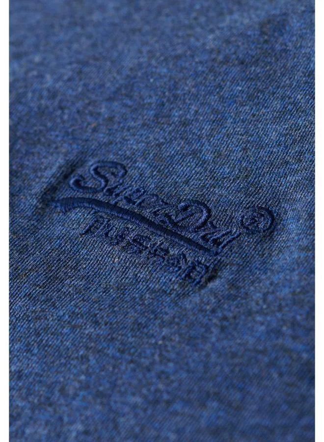 Superdry Bright Blue Marl Essential Logo Emb Tee for Men | Best Price UAE
