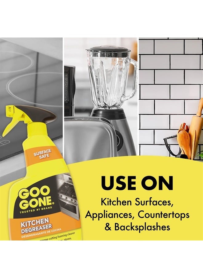 Goo Gone Foaming Kitchen Degreaser- Removes Baked-On Food, Grease, Splatter and Grime, 2 PACK 28 oz  - Image 4