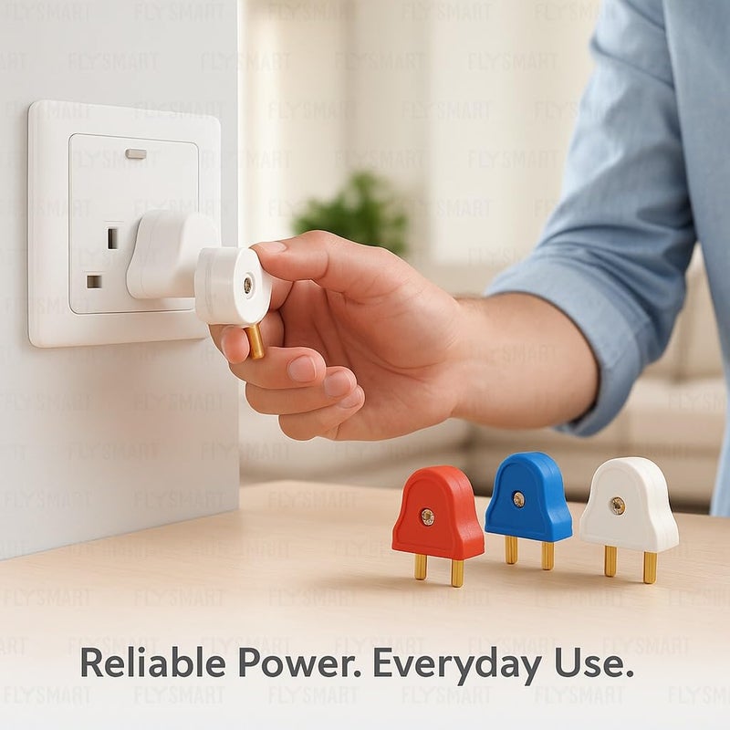 Flysmart قابس ذكر 2 دبوس متعدد الألوان من تريدرز يونيڤرسال ABS بولي كربونات (4.1 مم) (20) - Image 2