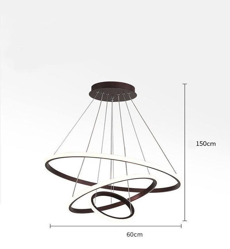 CORALTREE CORAL TREE 3 Ring LED Pendant Ceiling Light with 3 Color Changing Option for Indoor Living Room Bedroom Office Home Decoration Light- Warm White - Image 4