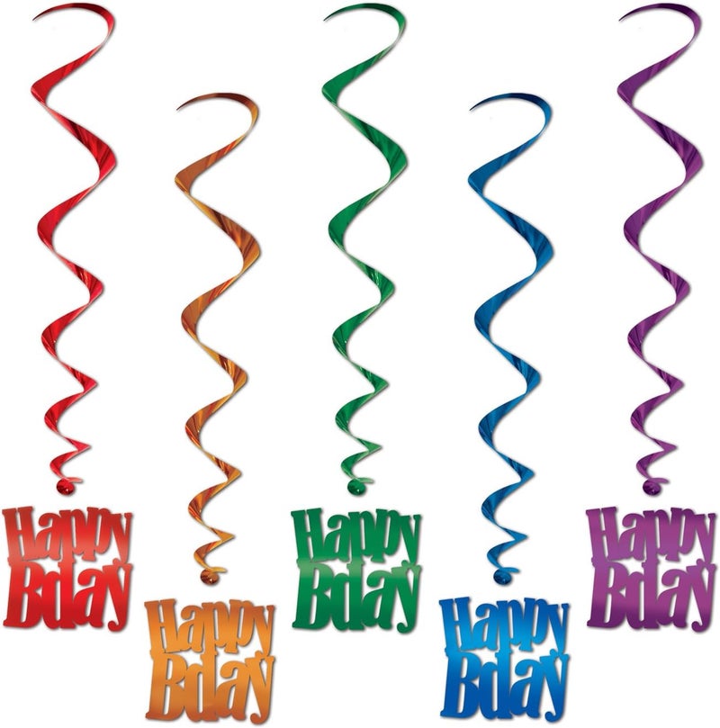 Beistle Happy Birthday Whirls Party Accessory - Image 1