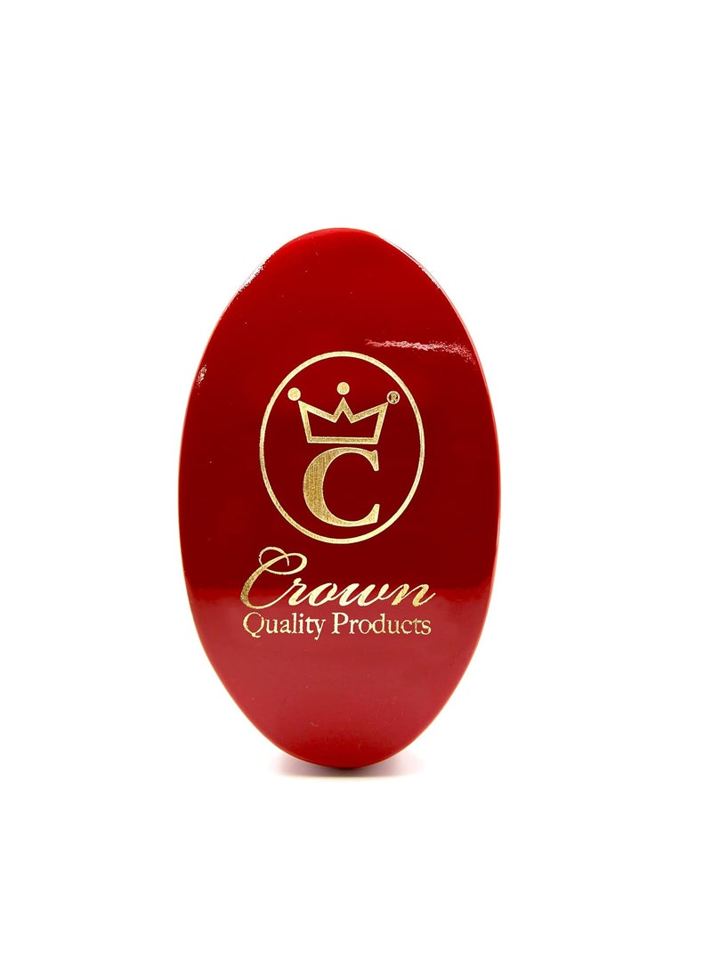 Crown Quality Products - THE ORIGINAL Curved 360 Wave Brush  Ruby Red  High Gloss Piano Lacquer Finish  MediumSoft Premium 100 Boar Bristle Hairbrush  Gold Engraved Logo - Image 1