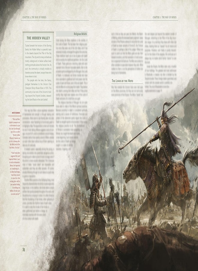 Asmodee Legend of The Five Rings Roleplaying Game Children of The Five Winds SOURCEBOOK - Explore The Sand Road and The Peoples of Khanbulak, Unicorn Clan Supplement, Made by Edge Studio - Image 5