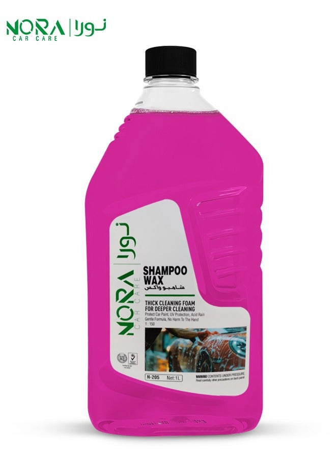 NORA Car Care Shampoo Wax N-206 – 2 Liter – Thick Cleaning Foam for Deeper Car Wash & Shine – Protects Paint, pH Balanced, Gentle Formula – Height 28cm - Image 2