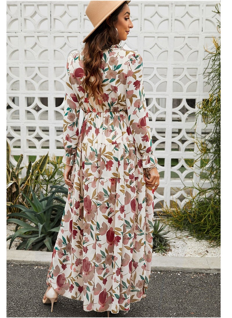 Loquat Floral Long Sleeved Dress  - Image 3